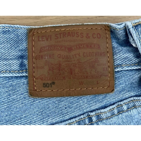 Levi's 501 Button Fly Cut Off Shorts Women's 27 Extreme Distress Bodycon Trashed - Picture 6 of 16